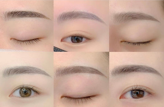 Various semi-permanent eyebrow tattoo designs